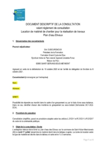 DDC - Location matériel pour la réalisation de travaux plan d'eau Etivaux (PDF - 523Ko)
