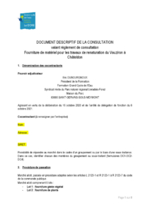 DDC - Fourniture de matériel pour les travaux de renaturation du Vauziron à Châteldon (PDF - 378Ko)